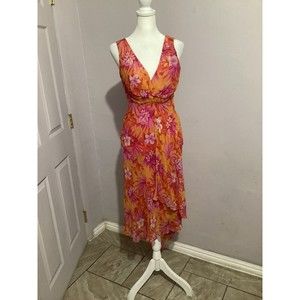 Fiori Di Zucca Floral Silk MIDI Dress